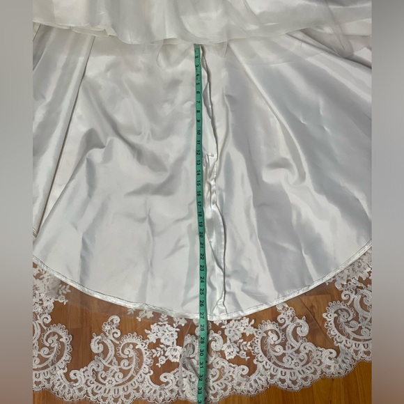 Allure Bridal White Ball Gown Sweetheart Strapless Mid Back Size 8 Free Shipping - Picture 13 of 14